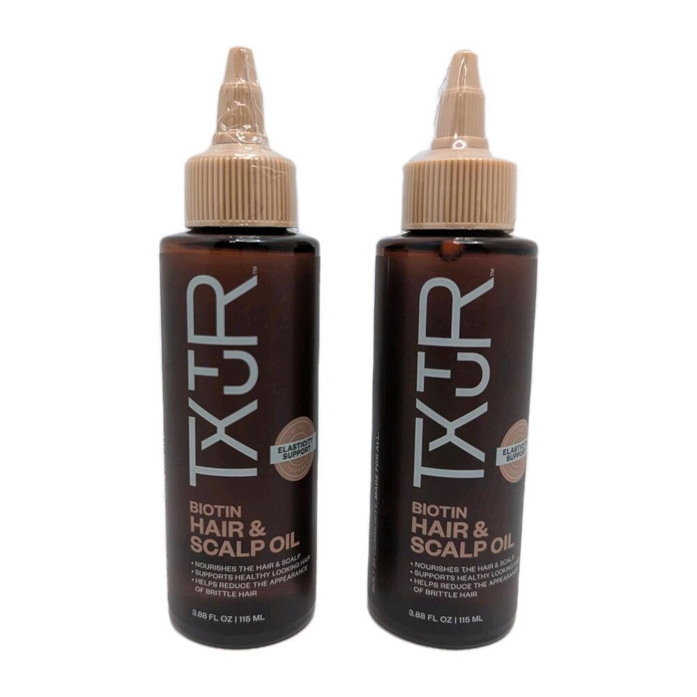 TXTUR NEW Biotin Hair & Scalp Oil 3.88oz 2 Pack‎ Hair Growth Save Bulk Discounts